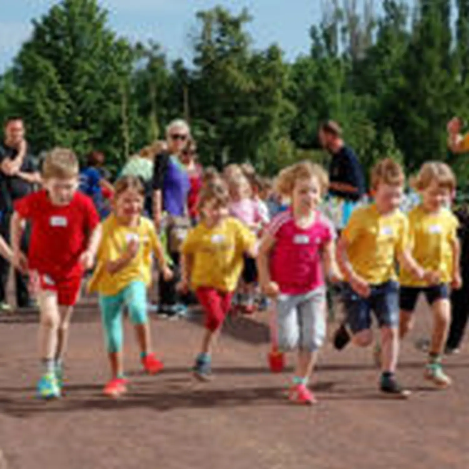 Kinder auf dem Rennplatz von Hartwig